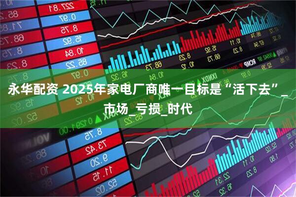 永华配资 2025年家电厂商唯一目标是“活下去”_市场_亏损_时代