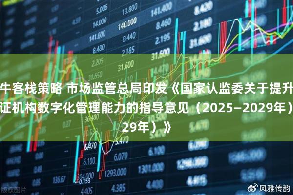 牛客栈策略 市场监管总局印发《国家认监委关于提升认证机构数字化管理能力的指导意见（2025—2029年）》