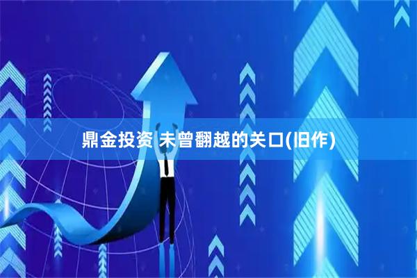 鼎金投资 未曾翻越的关口(旧作)